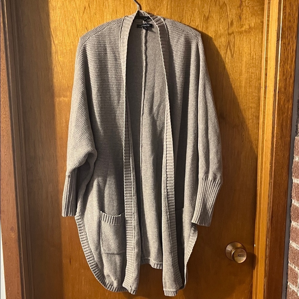 Woman’s American Eagle Outfitters Knit Cardigan in Gray Large